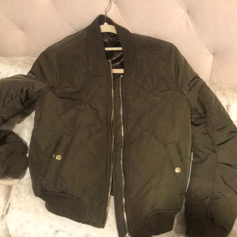 Aqua green puffer coat !